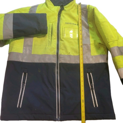#ad Sam#x27;s Club Employee Insulated Jacket Medium Freezer High Vis Reflective Workwear $29.99