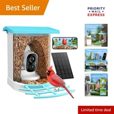 Perfect Gift Smart Bird Feeder – 2K HD Camera, Solar-Powered, DIY Accessories