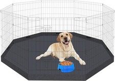 Dog Pet Playpen 8 Panel 24 Inch with Bottom Pad for Small Medium Pets Indoor ...