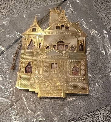 Metal Victorian House 3D Chrisrmas Ornament