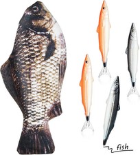 Funny Fish Pencil Case 4 Fish Pens Set Cute Realistic Pen Bag Pouch School Gift