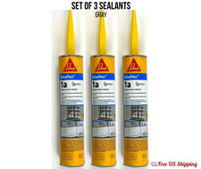 Sika Sikaflex 1a Construction Sealant Gray Color 10.1 oz Set of 3