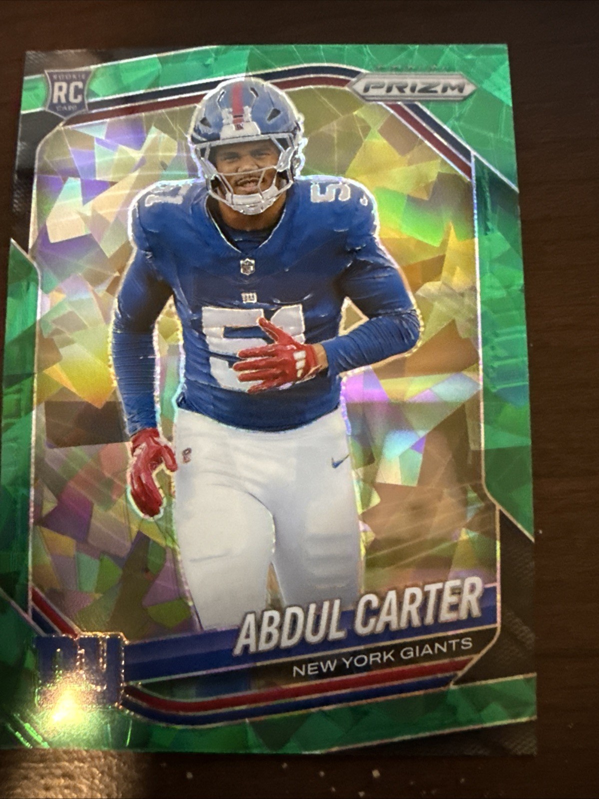 2025 Panini NFL Prizm ABDUL CARTER Green ICE Prizm SP New York Giants RC #394