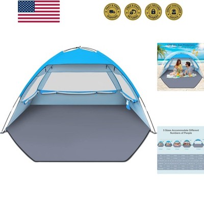 Beach Tent Sun Shelter for 3/4/6/8/10 Person with UPF 50＋ UV Protection, Ligh...