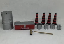 Snap-On Diorama Misc. Lot of 11 Pieces Plastic New  Broom Box Crates Barrel 