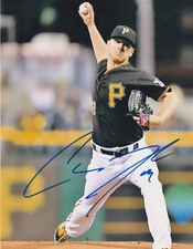CHAD KUHL  PITTSBURGH PIRATES   ACTION SIGNED 8x10