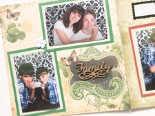 Family Scrapbook Pages, 12 by 12 Heritage Pages, Butterfly Layouts, Family Pages