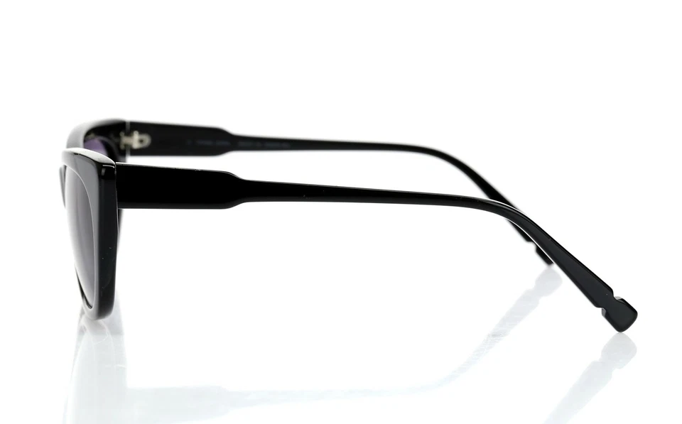 Óculos de sol feminino Jason Wu preto olho de gato Genevieve 142540 - Imagem 3 de 4