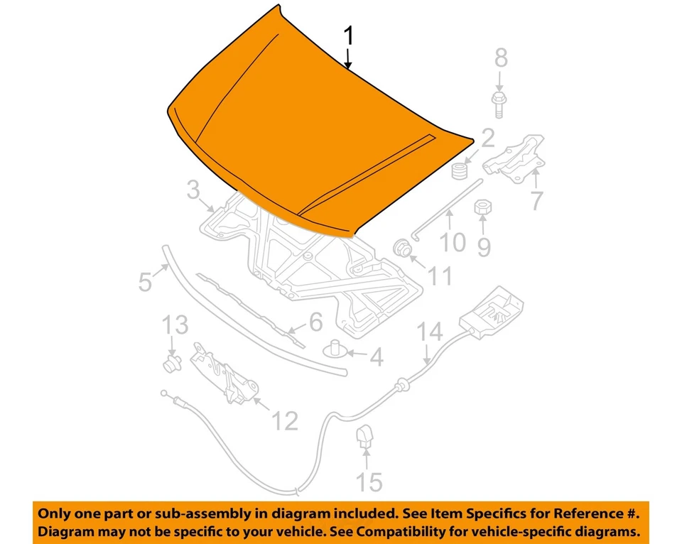 Used Hood fits: 2007 Nissan Frontier Grade A Foto 3 de 4