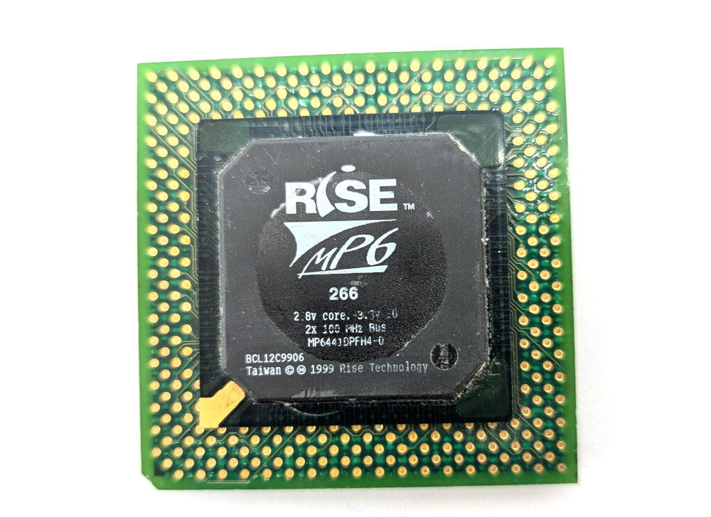 Rise MP6 266 Mhz CPU 296-pin Socket Processor 2x100Mhz Rare