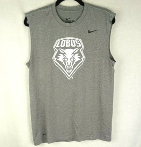 Download Nike Dri-Fit Athletic Shirt Size Medium Men's Gray Lobos ...