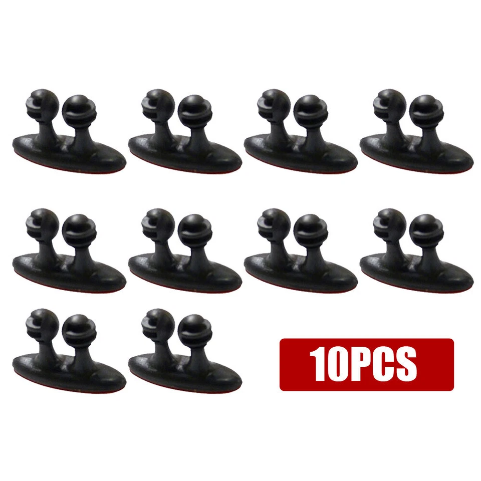 10* Car Phone Charger Wire Cord Cable Tidy Holder Drop Clip Organizer Line Fixer - Image 4 of 4