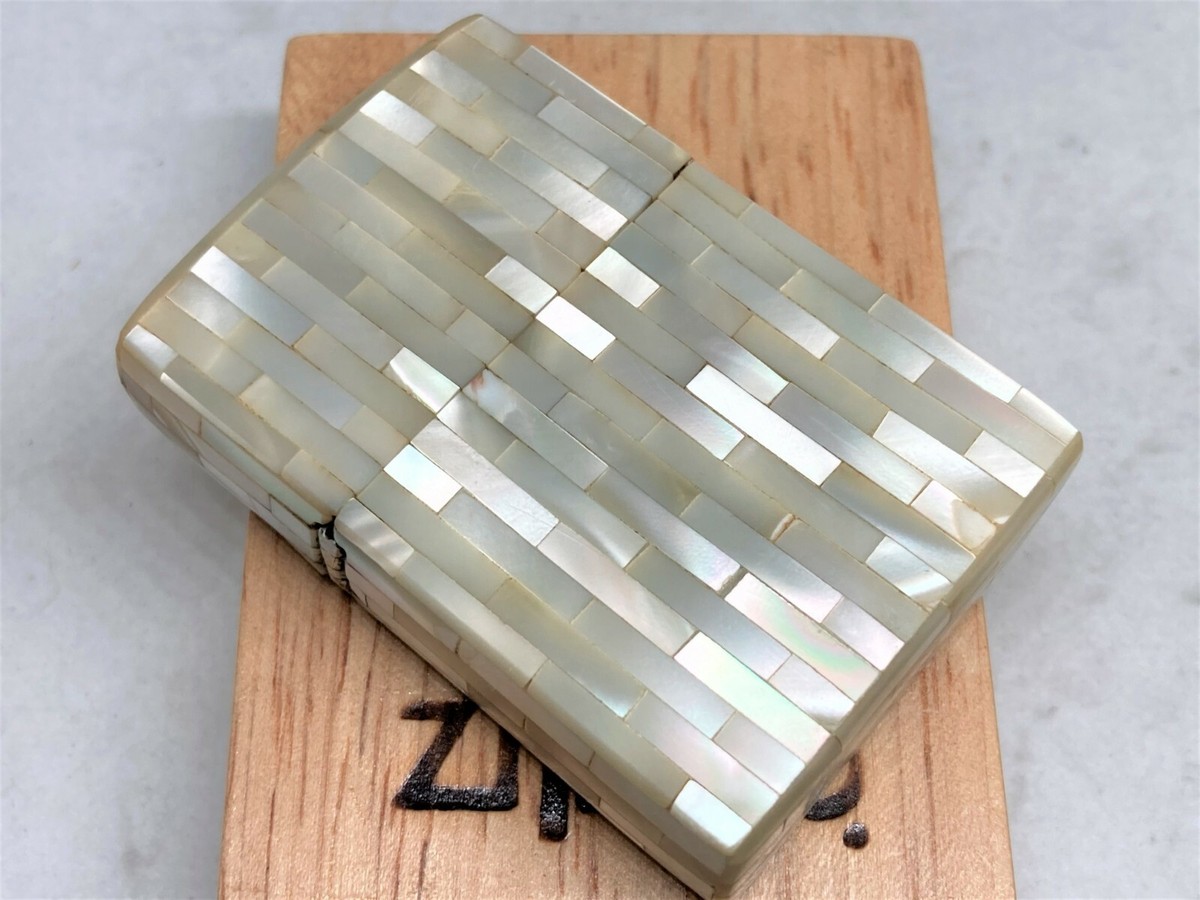 HOPE パネル レア物 Rare! ZIPPO Full Mosaic Mother of Pearl GILBERT VANEL Shell Case