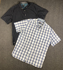 Van Heusen Shirt Mens Large 16-16.5 Casual Button Up Short Sleeve Lot of 2