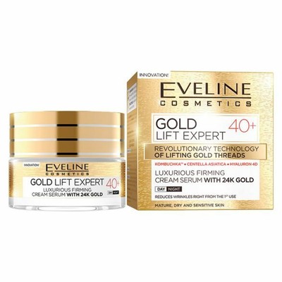 2X Eveline Gold Lift Expert Gesichtscreme 40+ 50ml