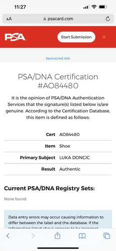 LUKA DONCIC Signed Jordan Luka 3 Shoes PSA DNA Autographed Lakers - Picture 11 of 13