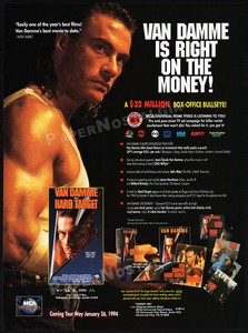 HARD-TARGET-Original-1993-Trade-print-AD-video-promo-JEAN-CLAUDE-VAN-DAMME