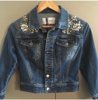 السداد زخرفة بشكل صارم giacca jeans donna con perle - stimulkz.com