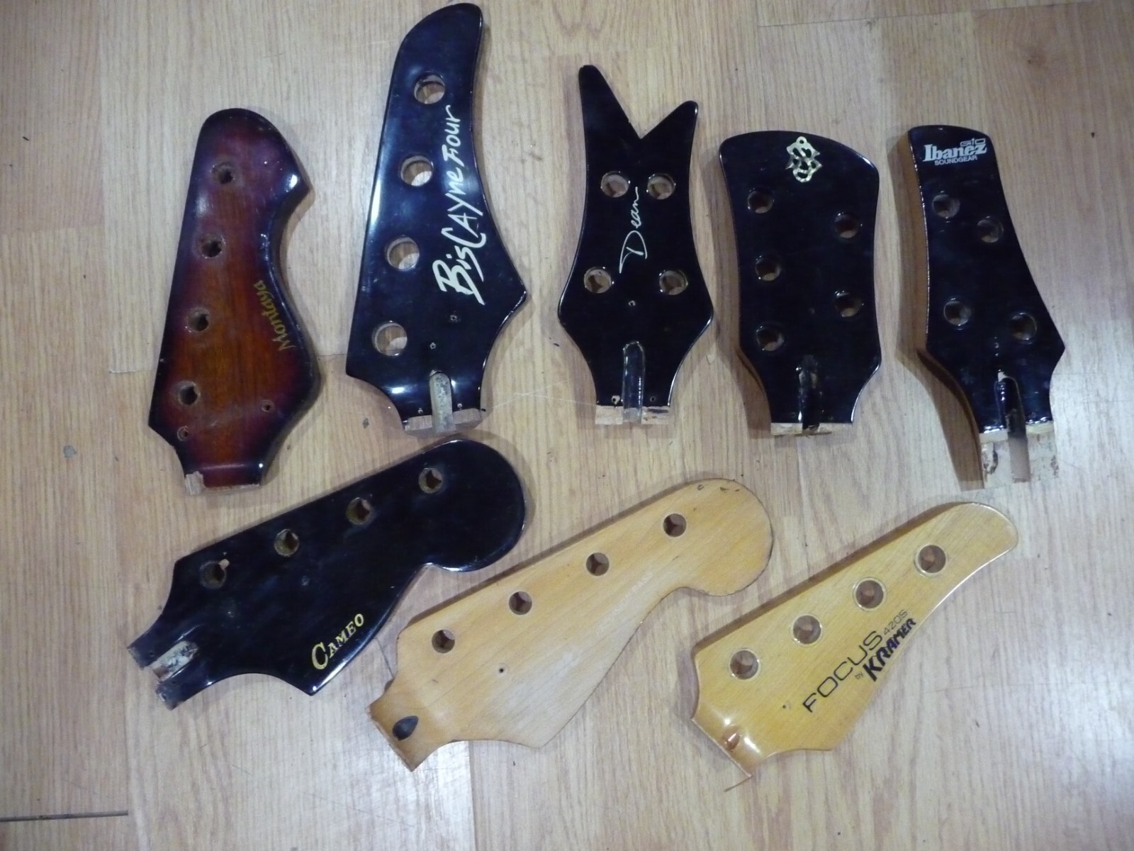 VINTAGE BASS GUITAR HEADSTOCKS LOT of 8 PARTS PROJECTS eBay