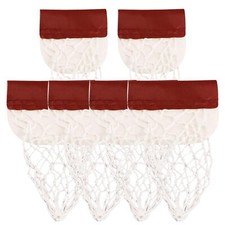 6PCS Leather Snooker Table Net Pockets Set Replacement Billiard Pool Ball Bag