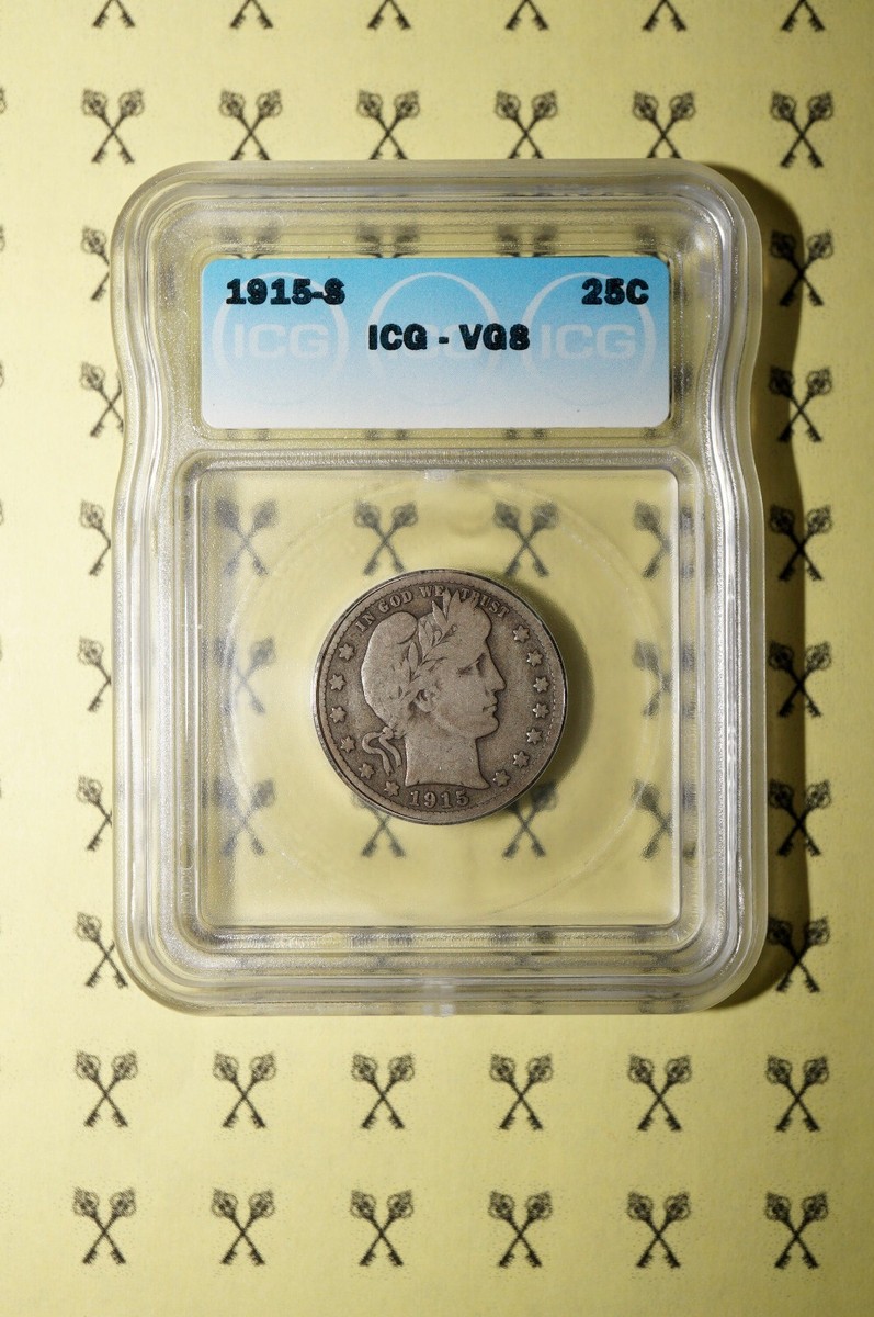 1915-S Barber Quarter ICG VG 8 with FREE GOLDBACK* | eBay 1915-S Barber Quarter ICG VG 8 with FREE GOLDBACK* | eBay