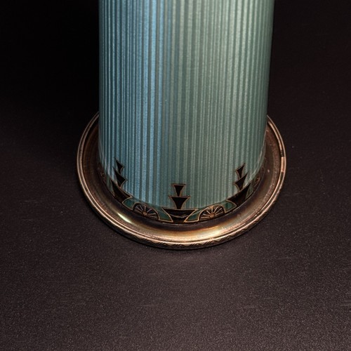 David-Andersen Sterling Silver & Guilloché Enamel Vase – Art Deco Egyptian (WeP) - Picture 14 of 15