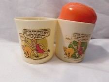 Vintage Little Orphan Annie Ovaltine Beetleware Shake Up Mug and Cup 1930's