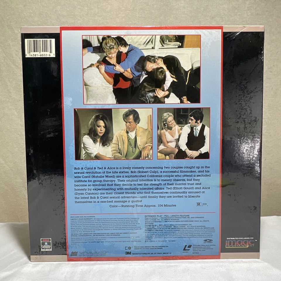 Bob & Carol & Ted & Alice RCA Laser Videodisc Digital Sound New Sealed Foto 3 de 4