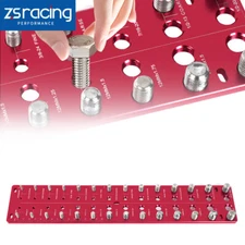 Red Nut and Bolt Thread Checker 28 Hole Thread Gauge Inch And Metric Screw