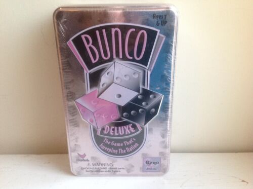Bunco Deluxe Dice Game NEW NIB Pink Tin Storage Case 2004 - Picture 1 of 2