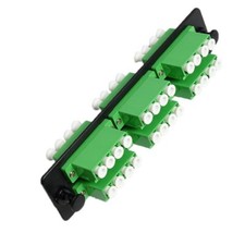 LGX Fiber Cable Adapter Patch Panel w/6 LC Quad 12 LC Duplex Ports APC Adapters