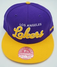 NBA Los Angeles Lakers Mitchell & Ness Adult Fitted Structured Cap Hat M&N NEW!