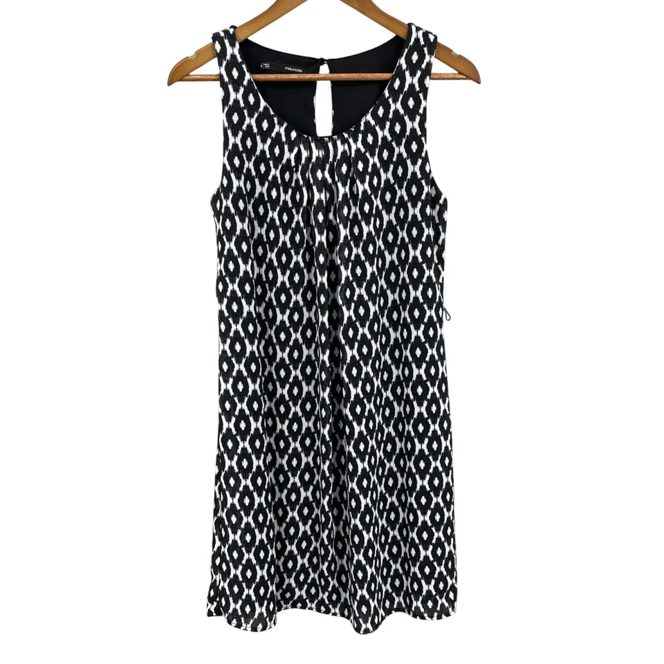 Vestido Maurices Mujer S Negro Oficina Sirena Boho Geométrico Fiesta Retro Clásico LBD Foto 4 de 4