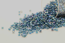 Miyuki Delicas 11/0 Inside Dyed Teel Blue AB Seed Beads DB-058