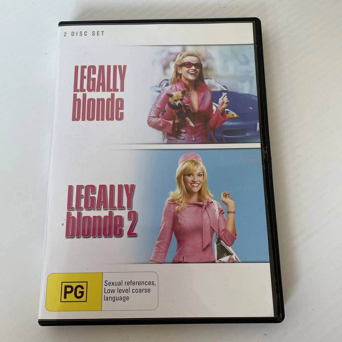 DVD - LEGALLY BLONDE 1 & 2 - 2 DISC SET PAL Region 4 Reece Witherspoon COMEDY