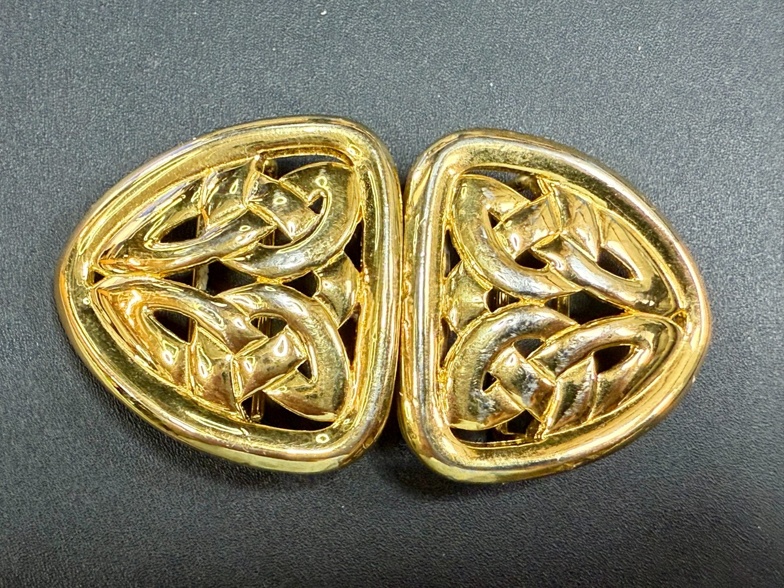 Celtic Knotted Interlocking Two Piece Vintage Gol… - image 14