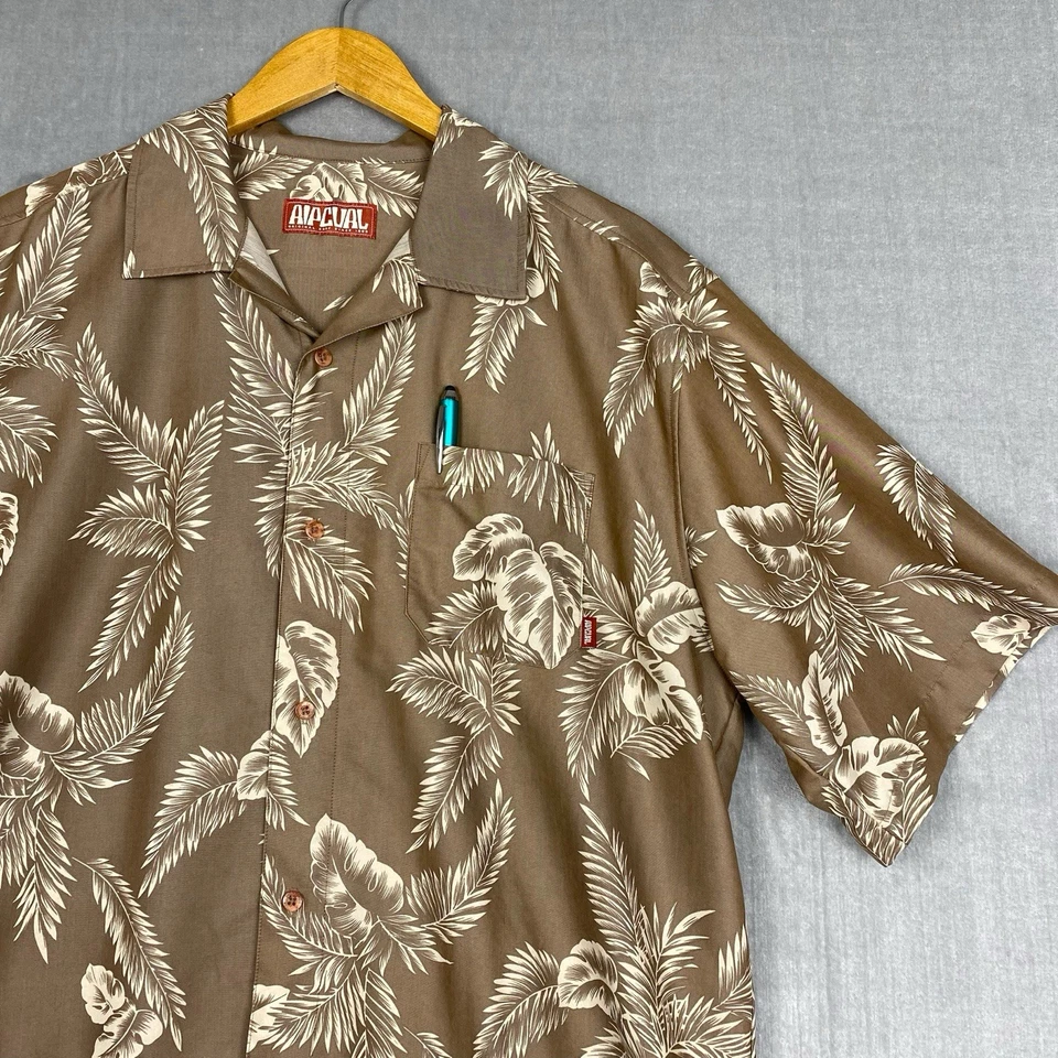 Rip Curl Mens Button Up XL Short Sleeve Hawaiian Shirt Cabana Resort Tropical - Image 3 of 4