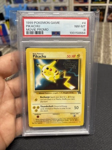 1999 POKEMON GAME MOVIE PROMO #4 PIKACHU PSA 8
