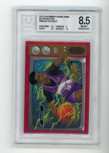 Ace Bailey [Red] #NBA-A22 2025 Bowman NBA Anime card