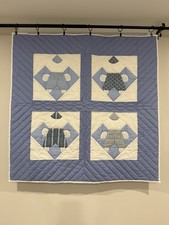 New Amish Baby Bear Crib Quilt  37x37 Handmade In Lancaster PA Baby Shower Gift