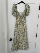 ASTR the Label Women's Floral Puff Sleeve Dress M