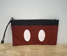 BIOWorld Disney Mickey Mouse Iconic Red Shorts Wristlet Cosmetic Bag New #6