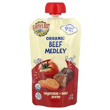 Organic Vegetable Beef Puree, 9 Months, Beef Medley, 4 oz 113 g