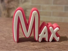 MAX PERSONALIZE DISNEY NAME PLATE SIGN CUSTOM DOOR TAG FONT WALL BEDROOM PINK