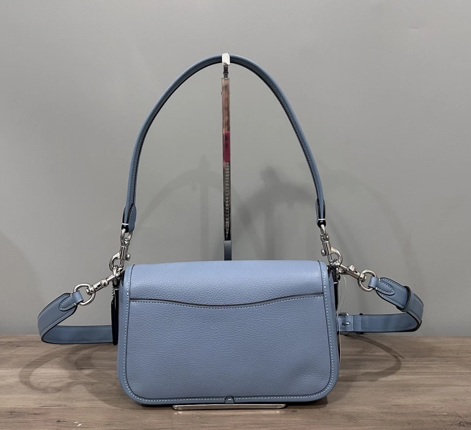 COACH CY683 Hadley Shoulder Bag In Refined Pebble & Smooth Leather Sv/Bluebell - Image 3 of 4