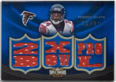 2010 Topps Triple Threads Football Roddy White Game-Used Relic /36 Falcons