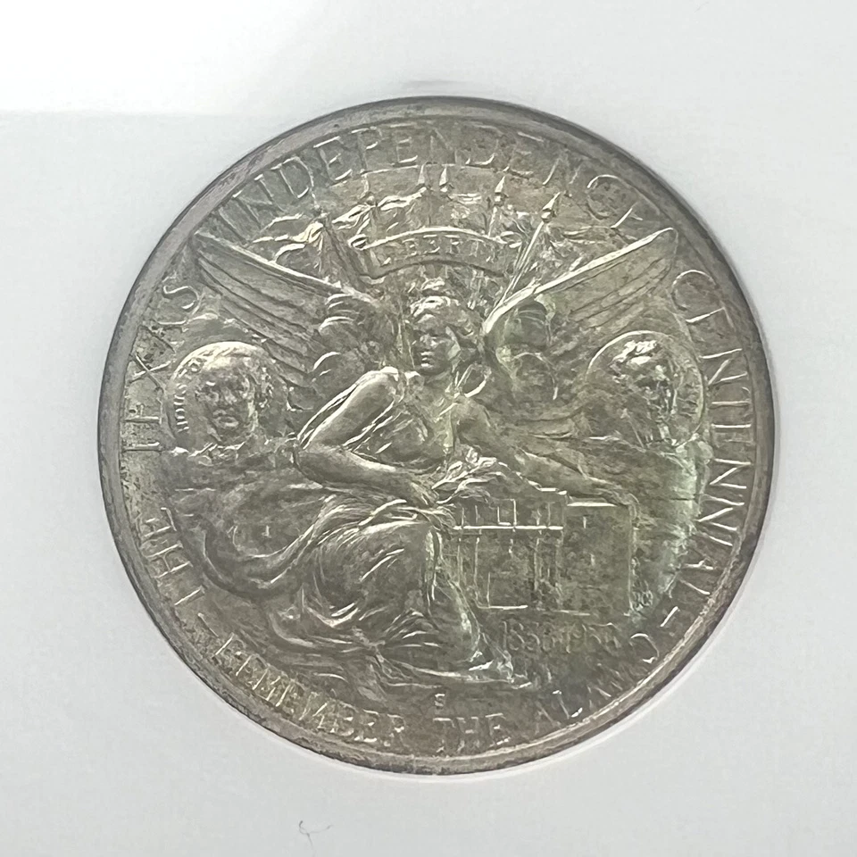 1938-S Texas Centennial Commemorative Silver Half Dollar .50c Coin NGC MS64 - Image 4 of 4