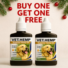 Hemp Oil for Dogs 30ml | BUY ONE GET ONE FREE | Joint Mobility Omega Support