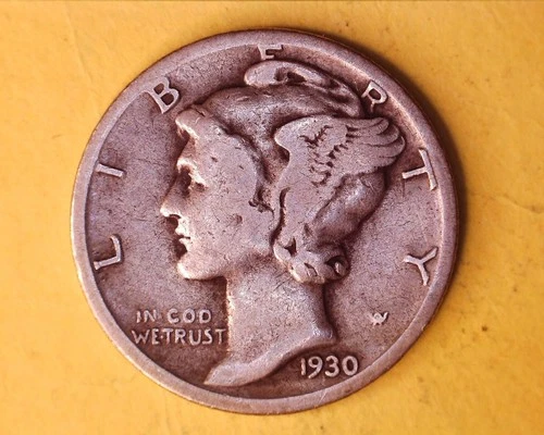 1930-S Mercury Head Silver Dime  VG+ ***323-6