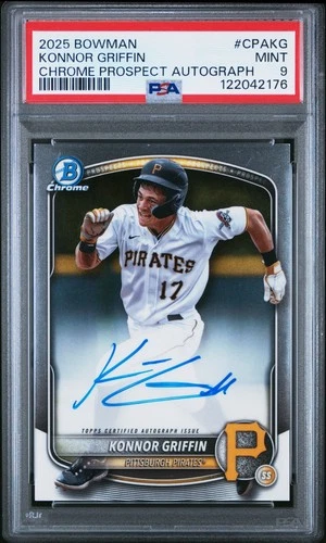 2025 Bowman Chrome Prospect Auto Konnor Griffin Pirates #CPA-KG PSA 9